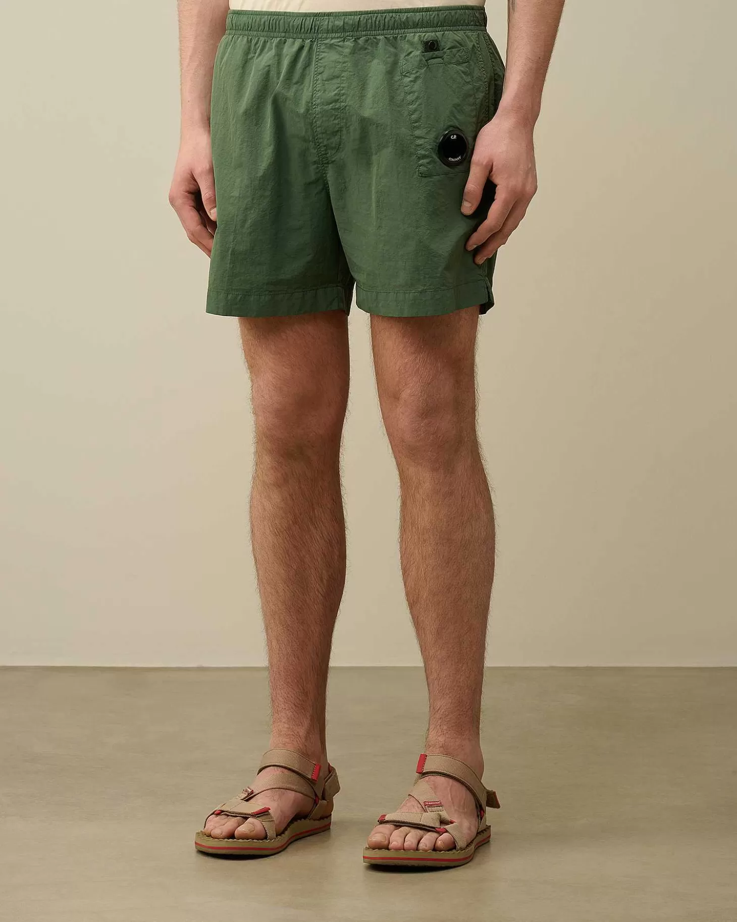 Hot Flatt Nylon Utility Swim Shorts Men Beachwear
