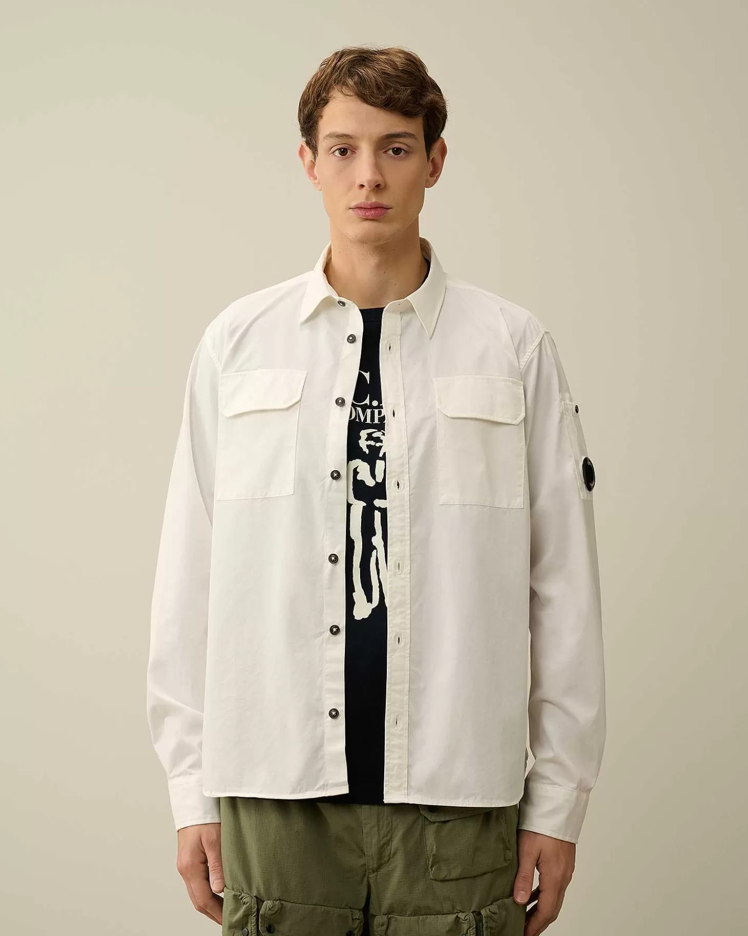 Cheap Gabardine Pockets Shirt Men Shirt