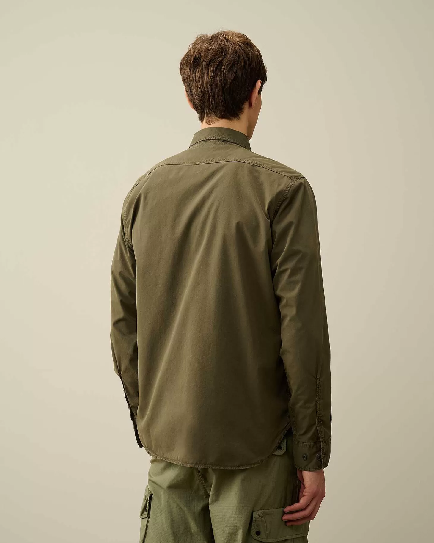 Store Gabardine Pockets Shirt Men Shirt