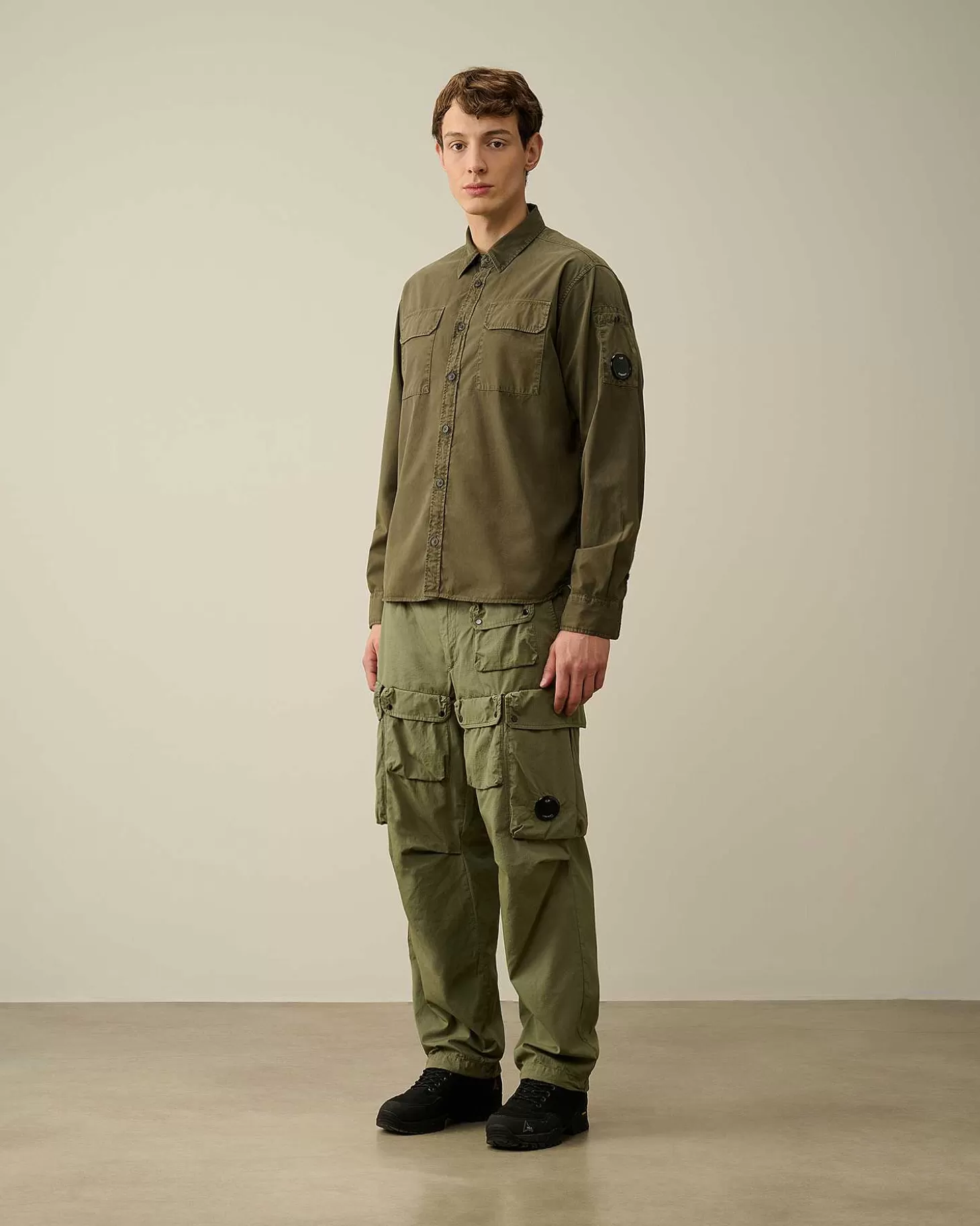 Store Gabardine Pockets Shirt Men Shirt