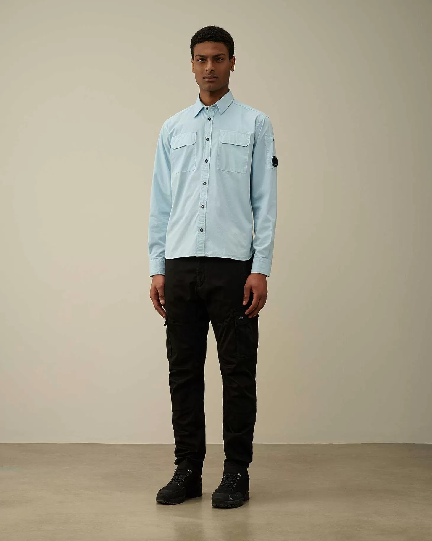 Online Gabardine Pockets Shirt Men Shirt
