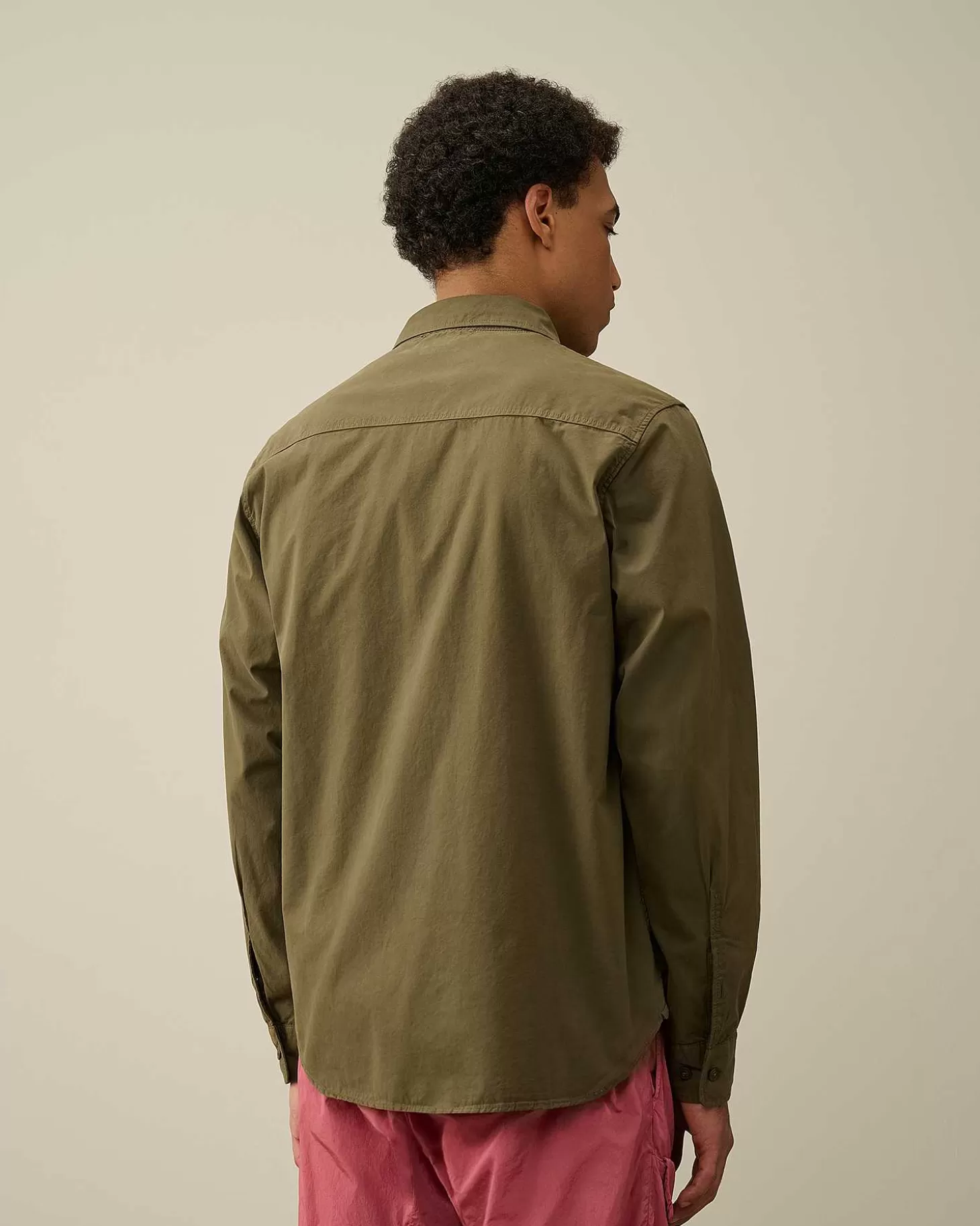 Cheap Gabardine Zipped Shirt Men Shirt