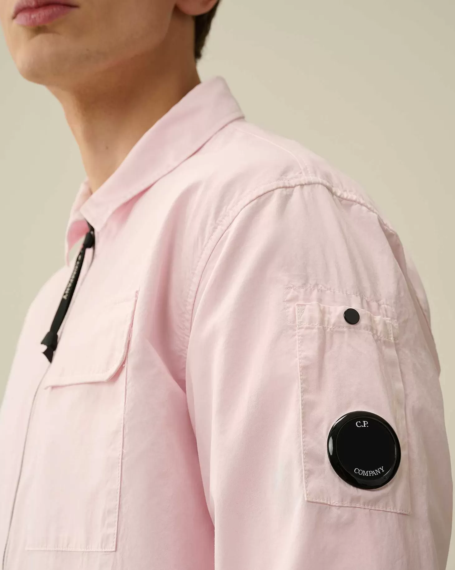 Clearance Gabardine Zipped Shirt Men Shirt
