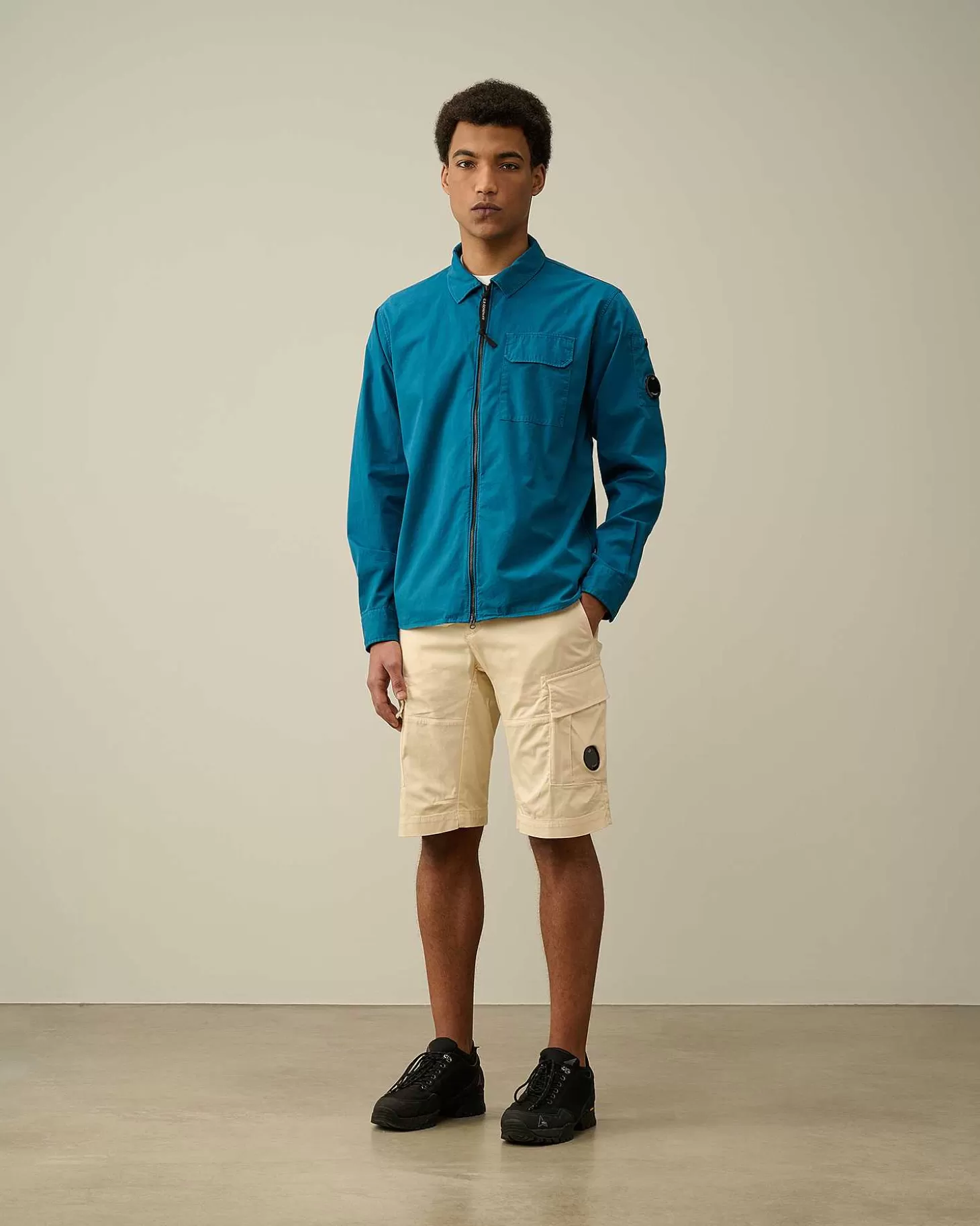 Clearance Gabardine Zipped Shirt Men Shirt