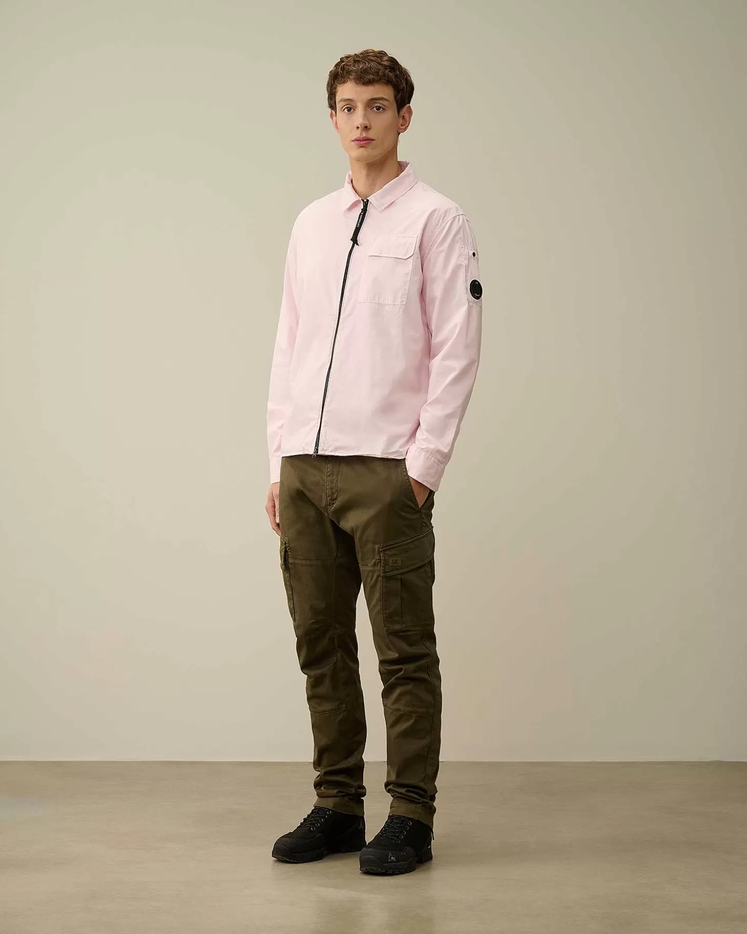 Clearance Gabardine Zipped Shirt Men Shirt