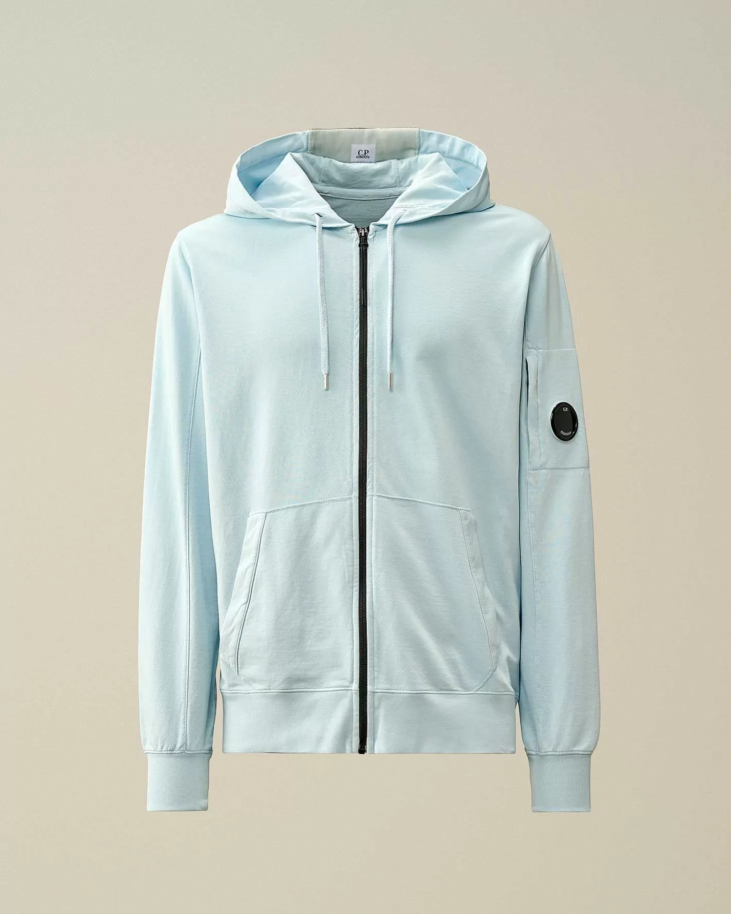 Outlet Light Fleece Zipped Hoodie Men Sweatshirts