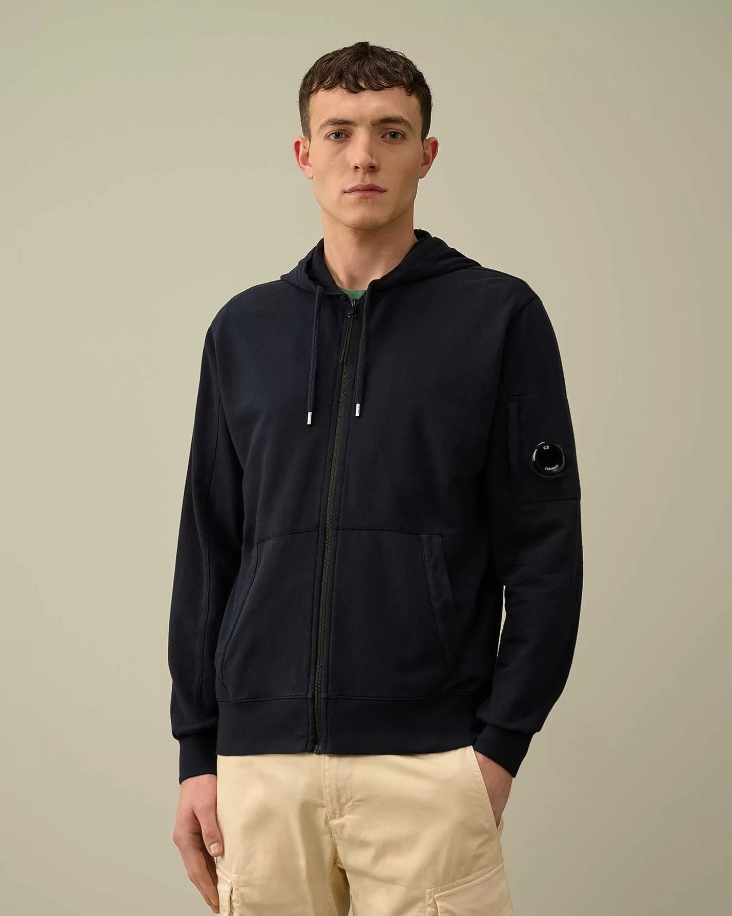 Online Light Fleece Zipped Hoodie Men Sweatshirts