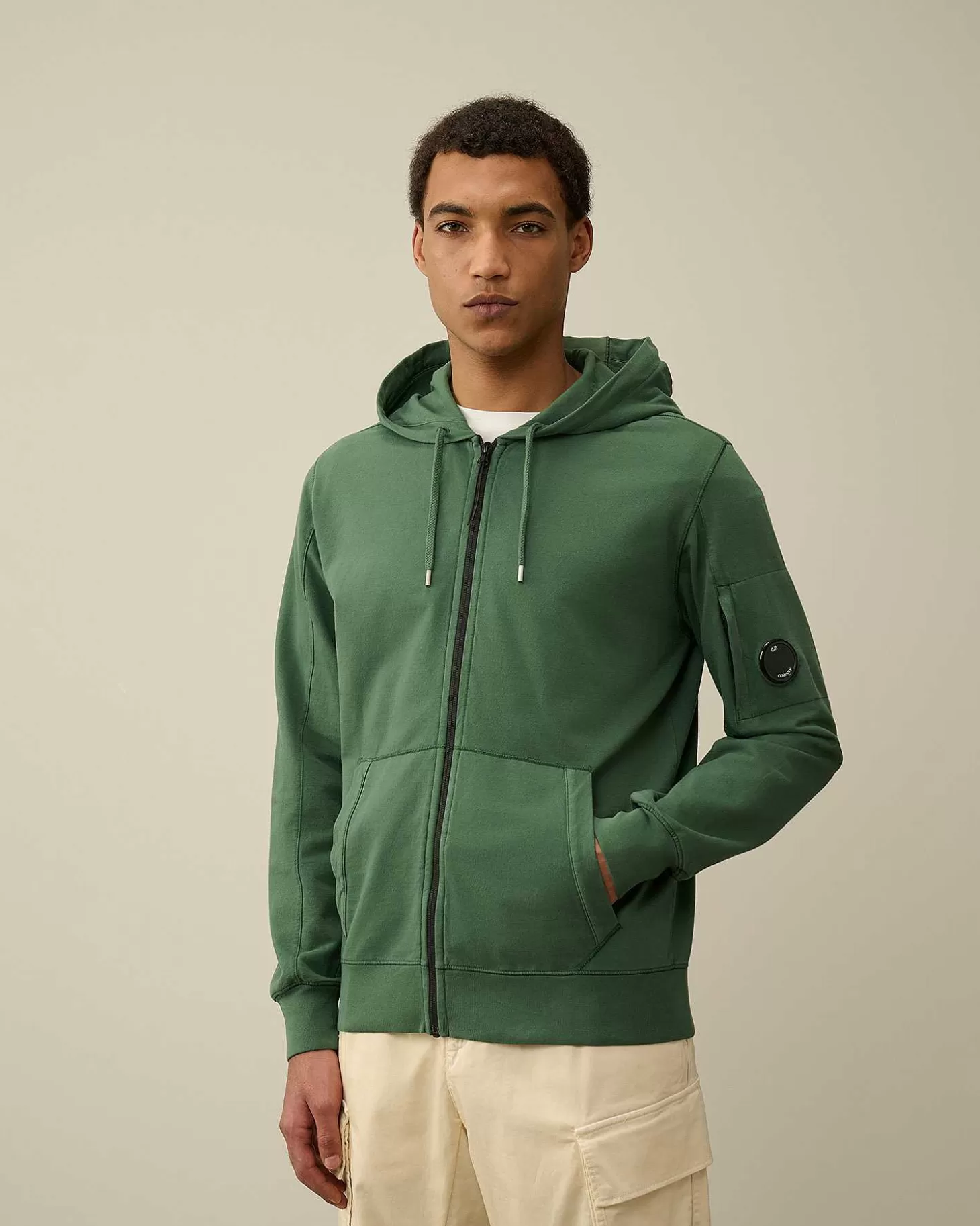 Clearance Light Fleece Zipped Hoodie Men Sweatshirts
