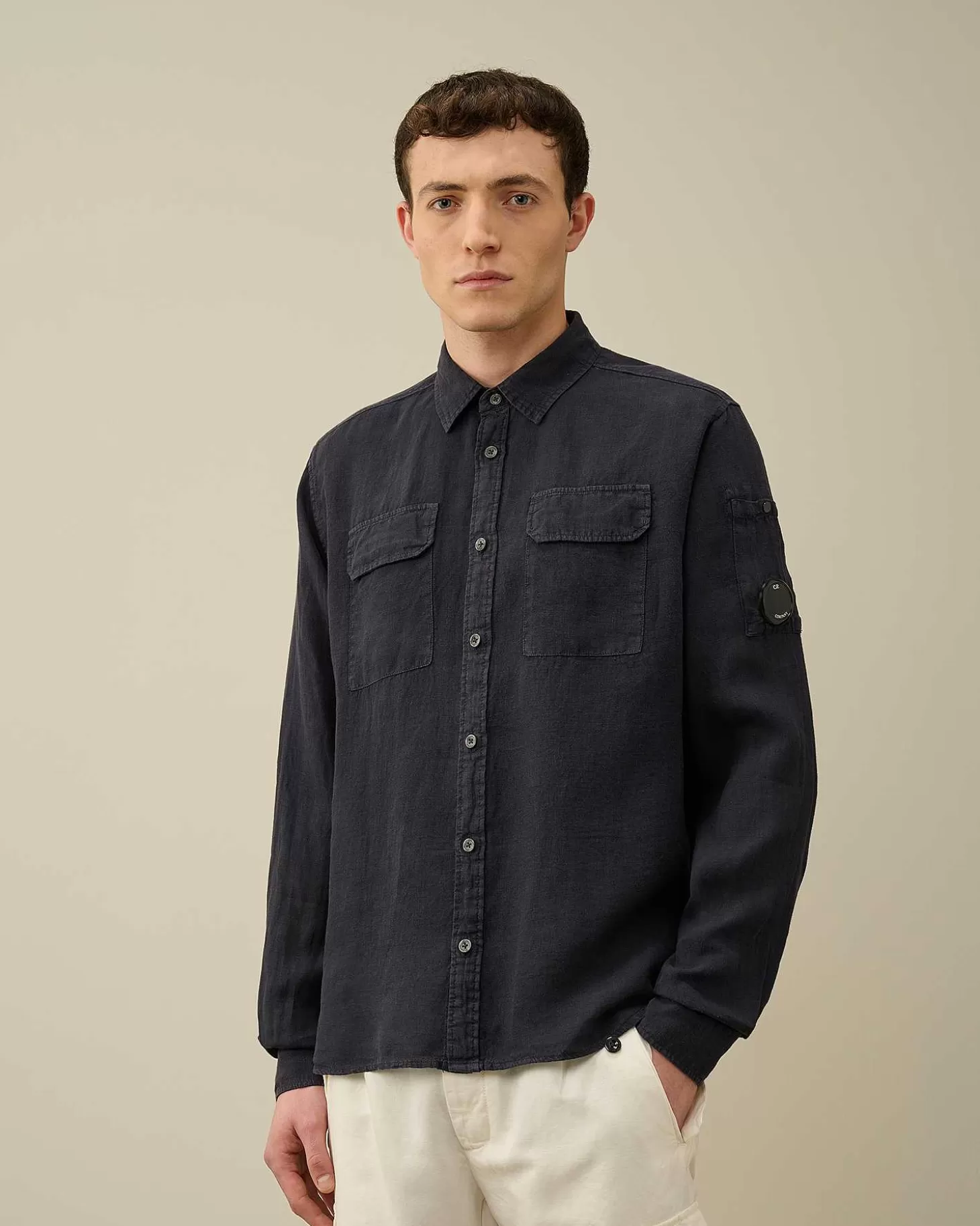 Store Linen Pocket Shirt Men Shirt