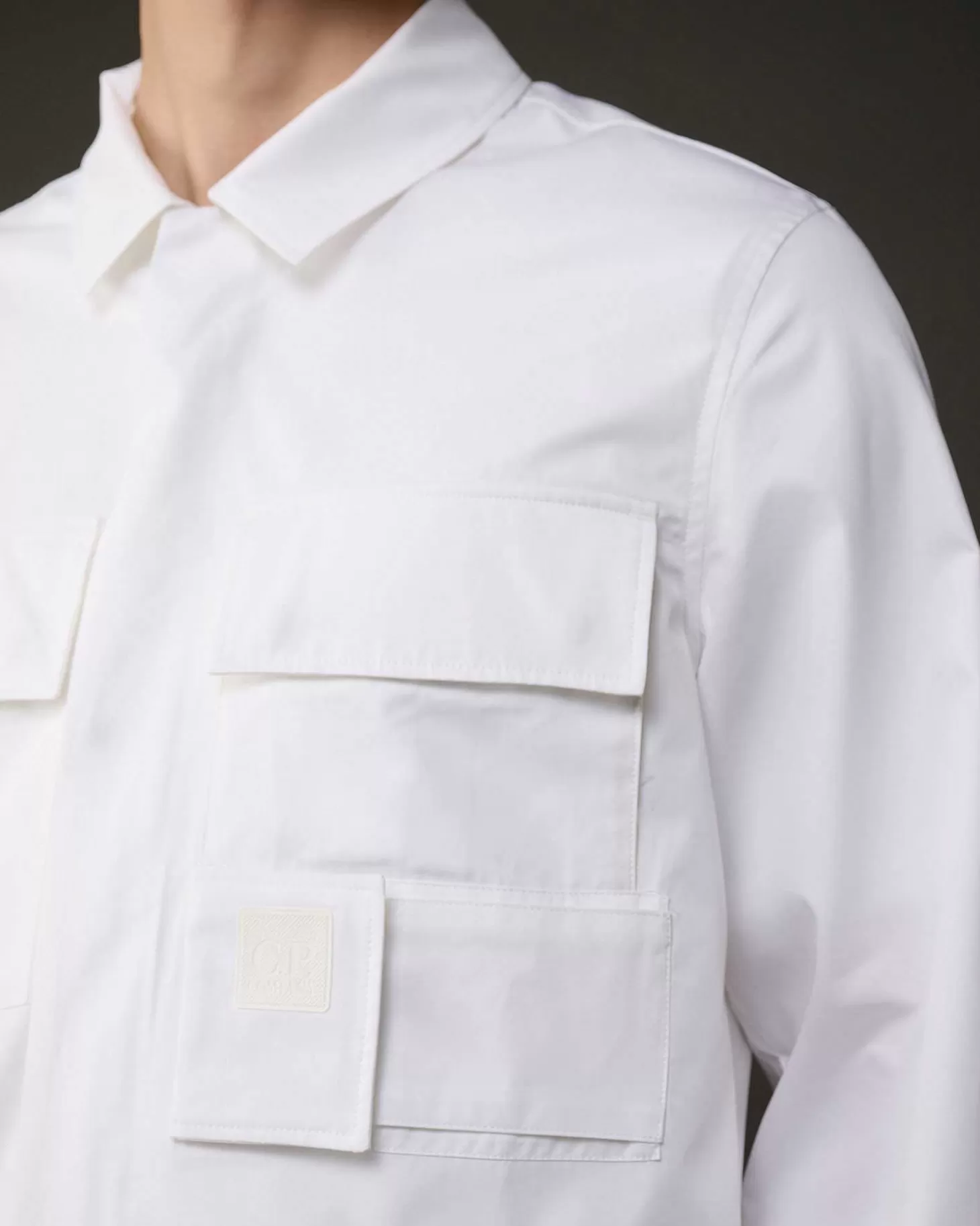 Cheap Metropolis Series Gabardine Pockets Shirt Men Metropolis Series