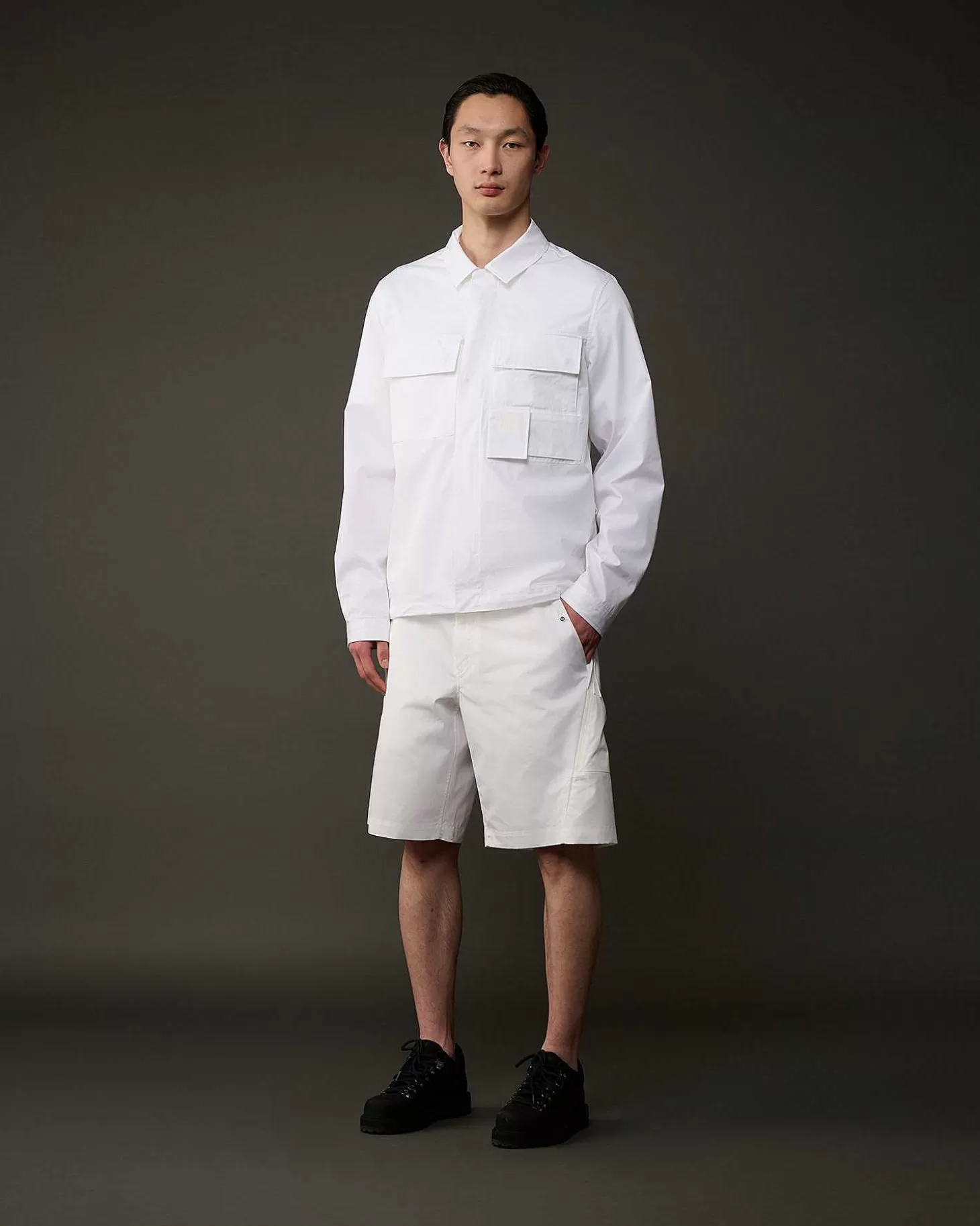 Cheap Metropolis Series Gabardine Pockets Shirt Men Metropolis Series