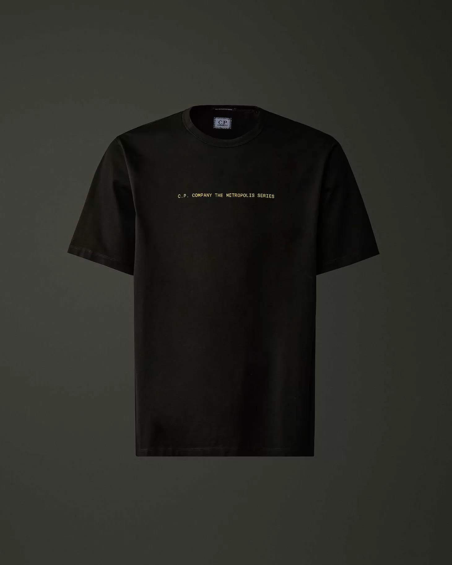Clearance Metropolis Series Mercerized Jersey Graphic Badge T-Shirt Men Metropolis Series