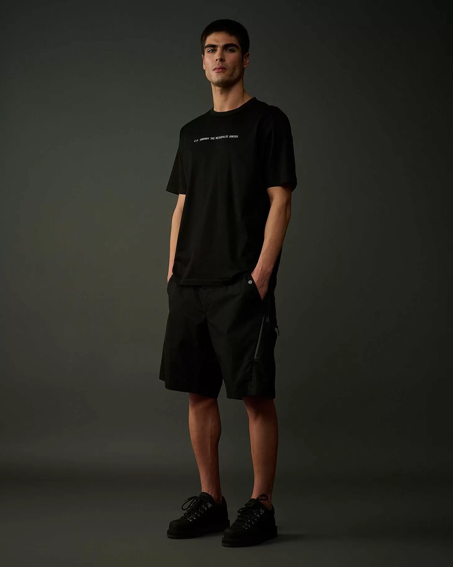 Shop Metropolis Series Mercerized Jersey Graphic Face T-Shirt Men Metropolis Series