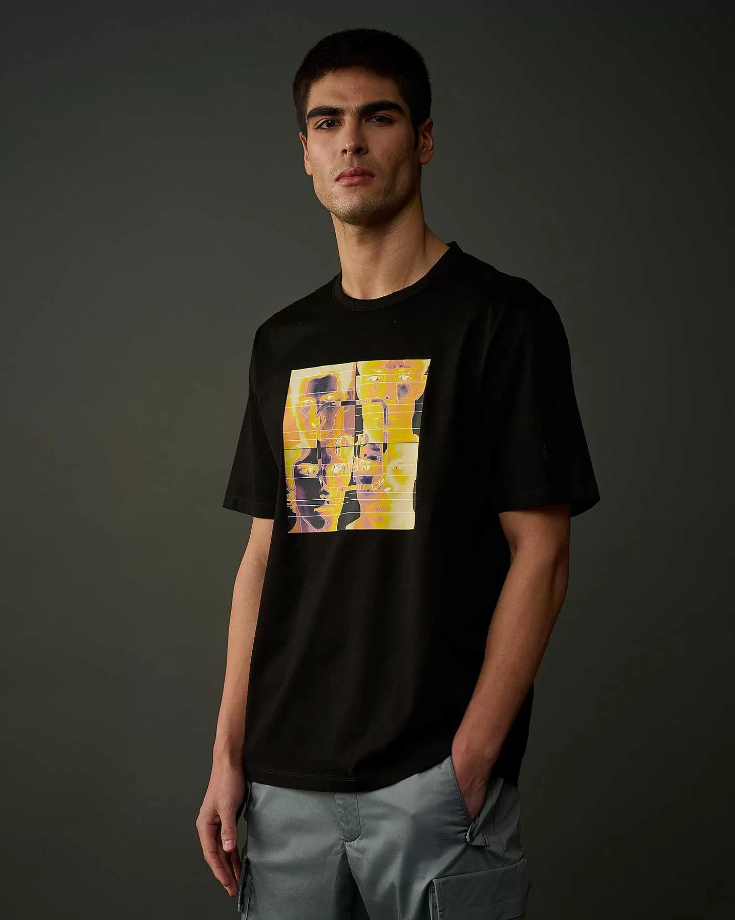 New Metropolis Series Mercerized Jersey Graphic T-Shirt Men Metropolis Series