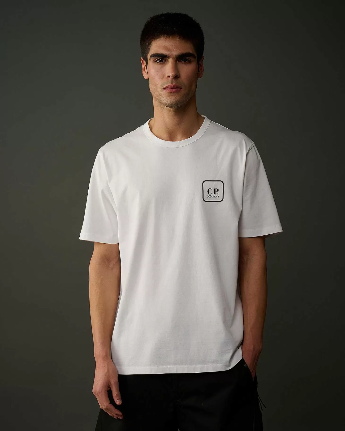 Cheap Metropolis Series Mercerized Jersey Logo Graphic T-Shirt Men Metropolis Series
