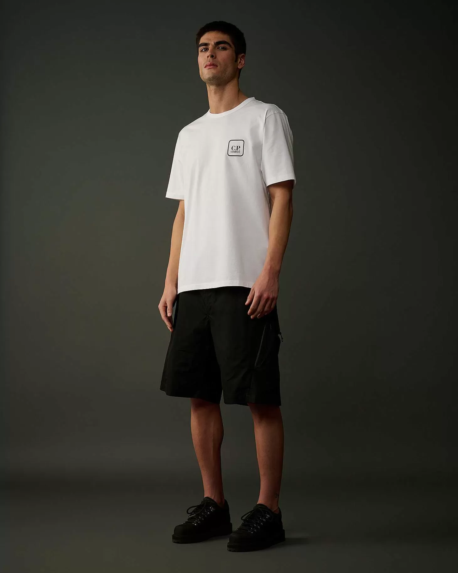 Cheap Metropolis Series Mercerized Jersey Logo Graphic T-Shirt Men Metropolis Series