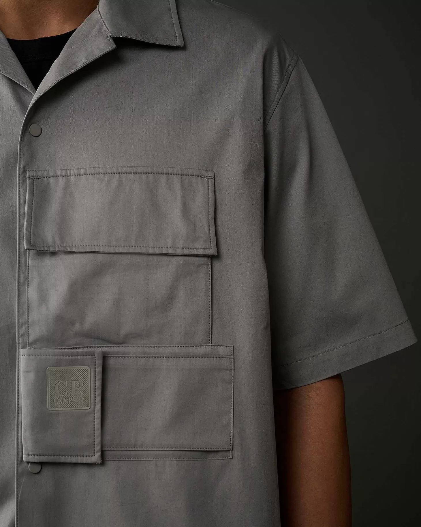 Best Sale Metropolis Series Short Sleeved Gabardine Shirt Men Metropolis Series