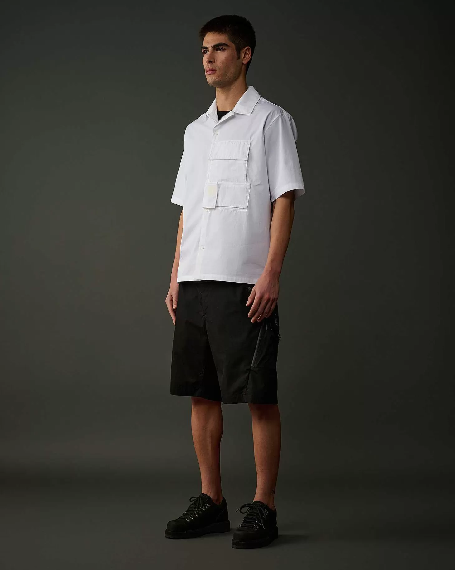 Shop Metropolis Series Short Sleeved Gabardine Shirt Men Metropolis Series
