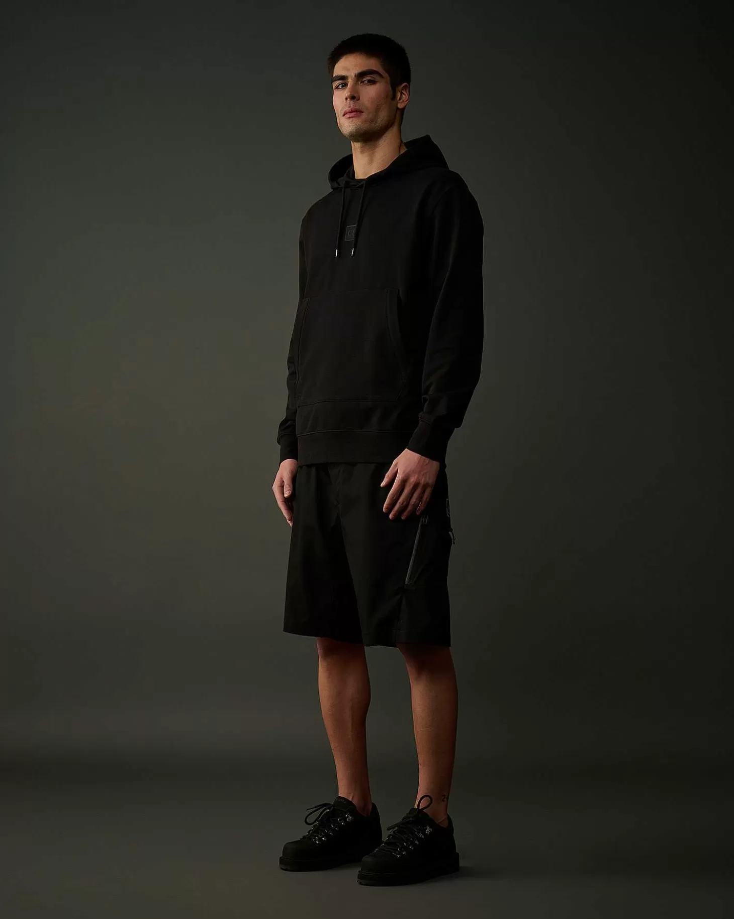 New Metropolis Series Stretch Fleece Logo Hoodie Men Metropolis Series