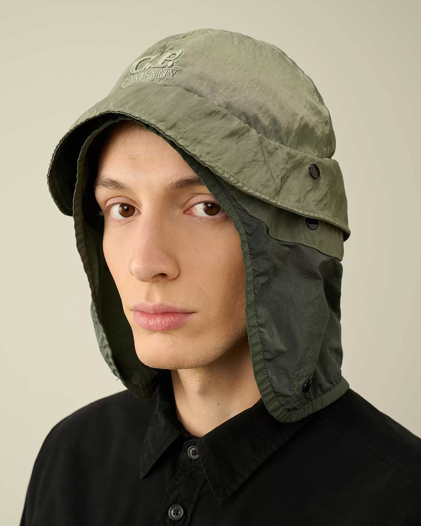 Clearance Nylon B Neck Flap Bucket Hat Men Hats