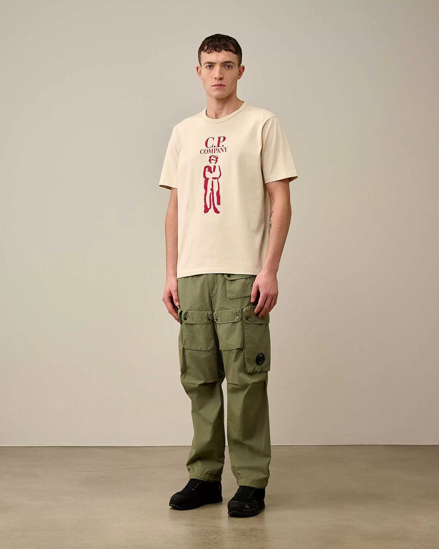 Sale Rip-Stop Loose Utility Cargo Pants Men Trousers