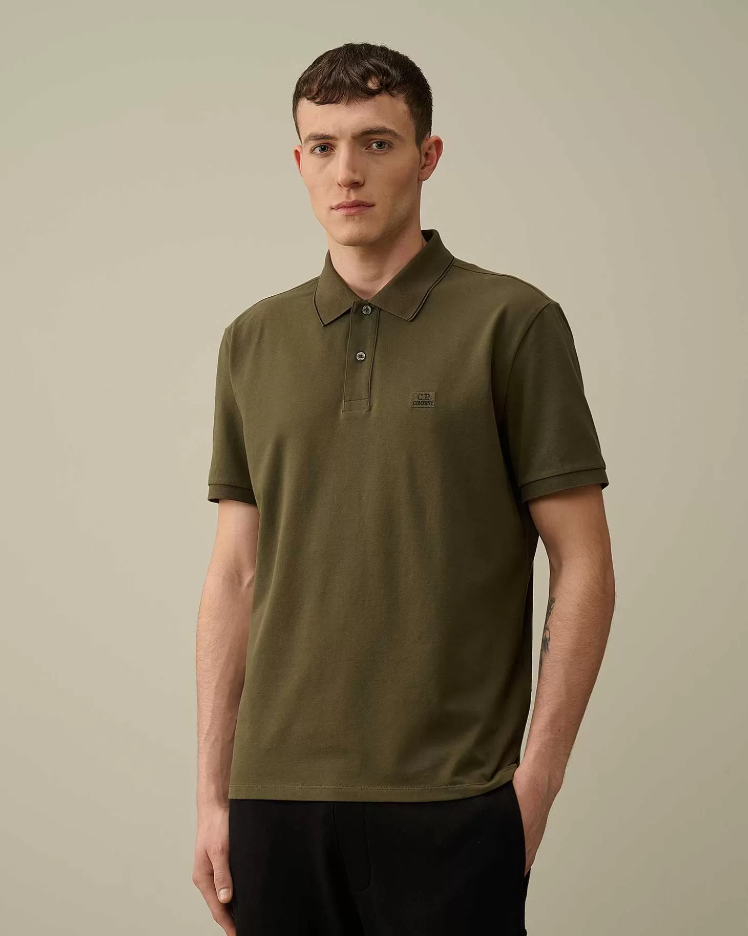 Hot Stretch Piquet Regular Striped Collar Polo Shirt Men T-Shirts & Polo