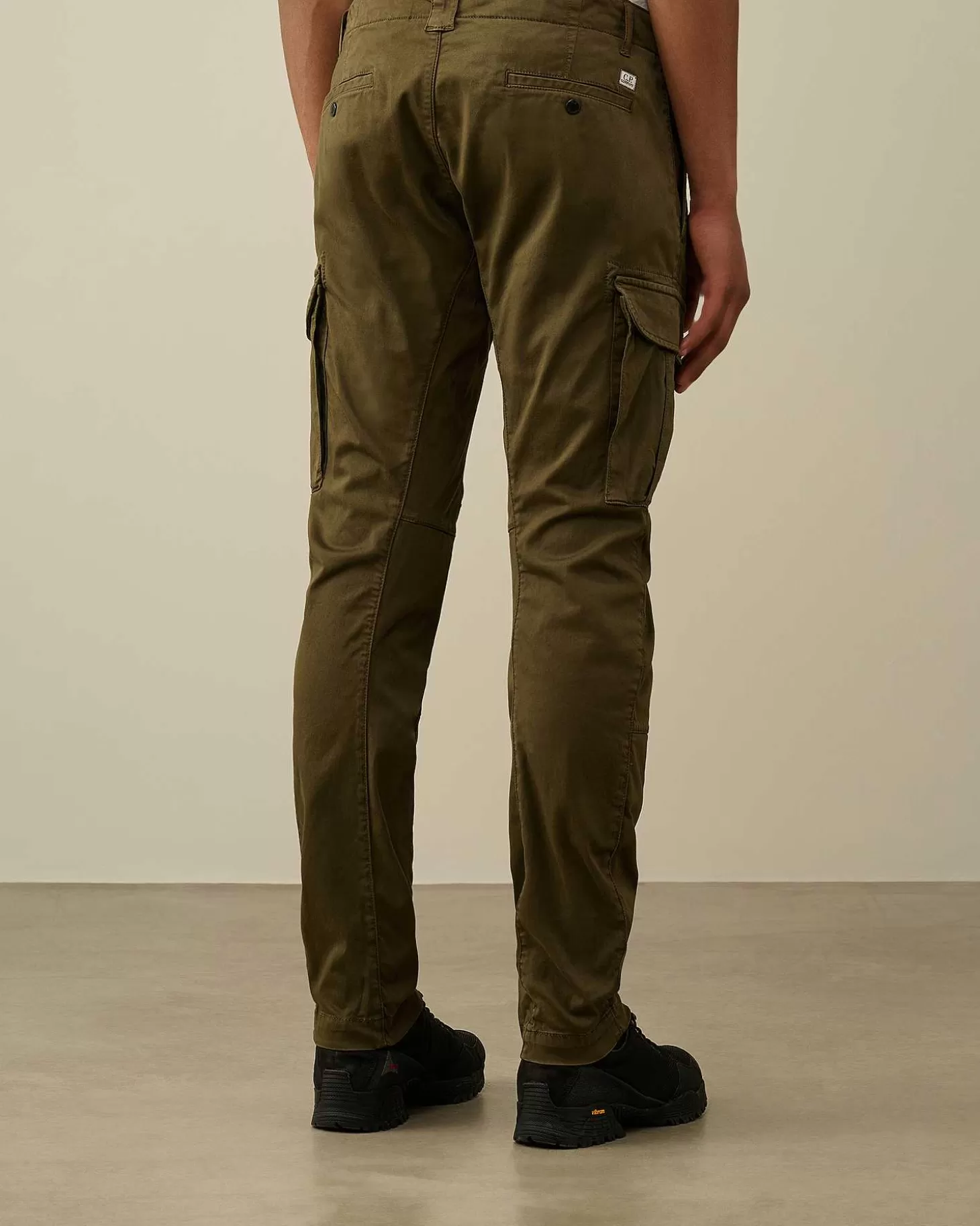 Sale Stretch Sateen Ergonomic Lens Cargo Pants Men Trousers