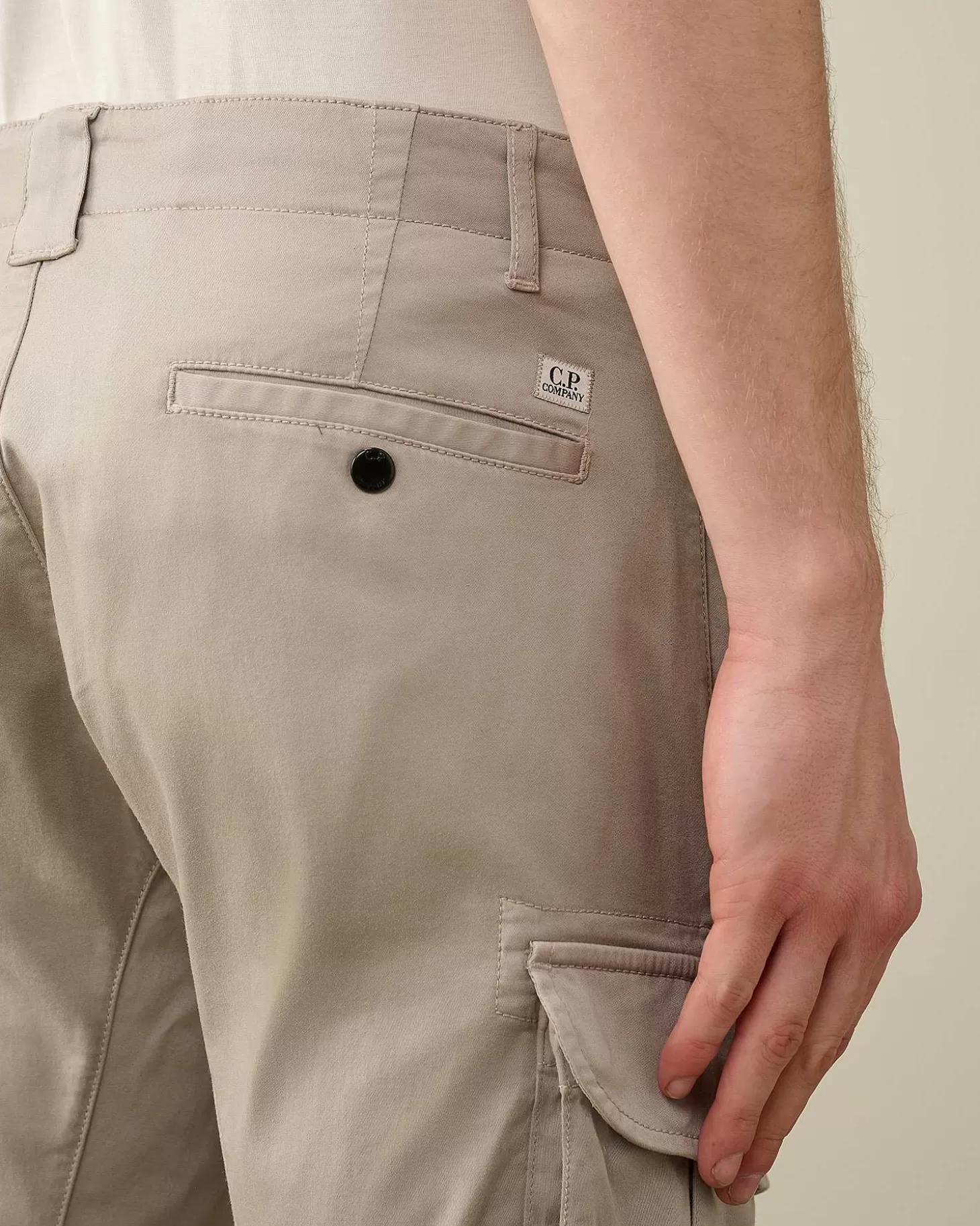New Stretch Sateen Ergonomic Lens Cargo Pants Men Trousers