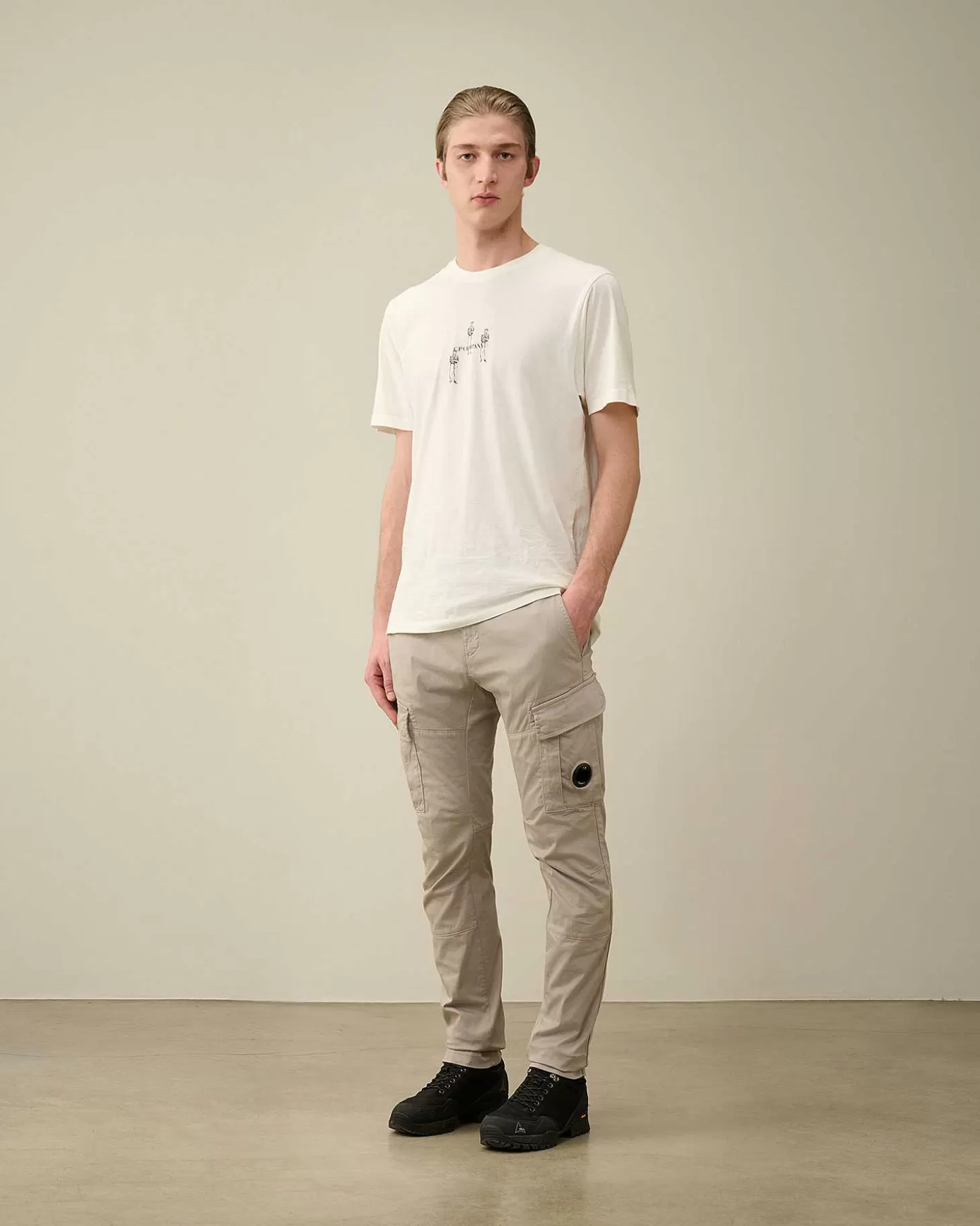 New Stretch Sateen Ergonomic Lens Cargo Pants Men Trousers