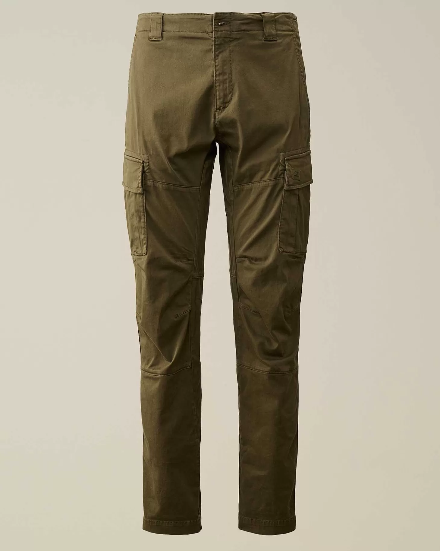 Outlet Stretch Sateen Ergonomic Logo Cargo Pants Men Trousers