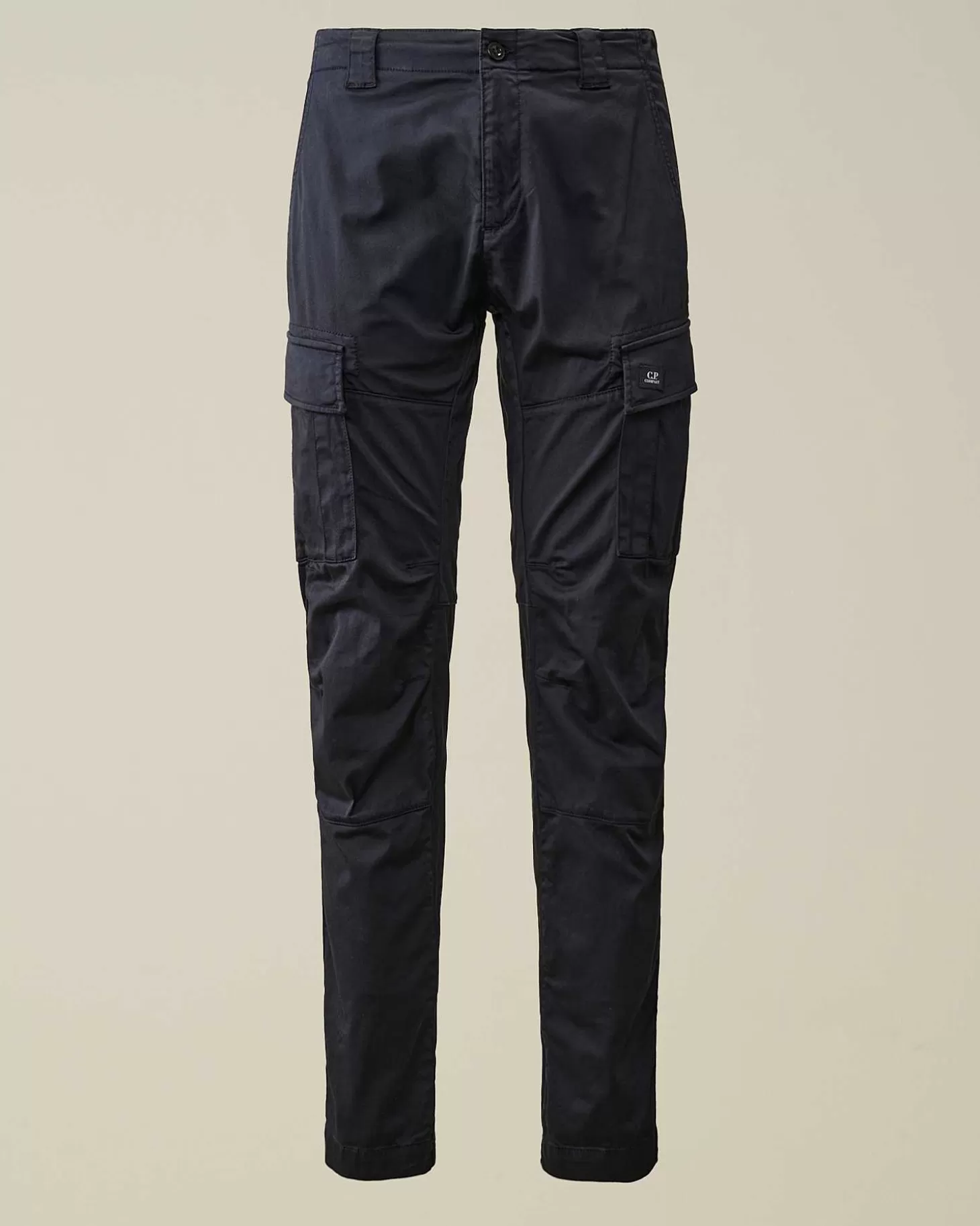 Fashion Stretch Sateen Ergonomic Logo Cargo Pants Men Trousers