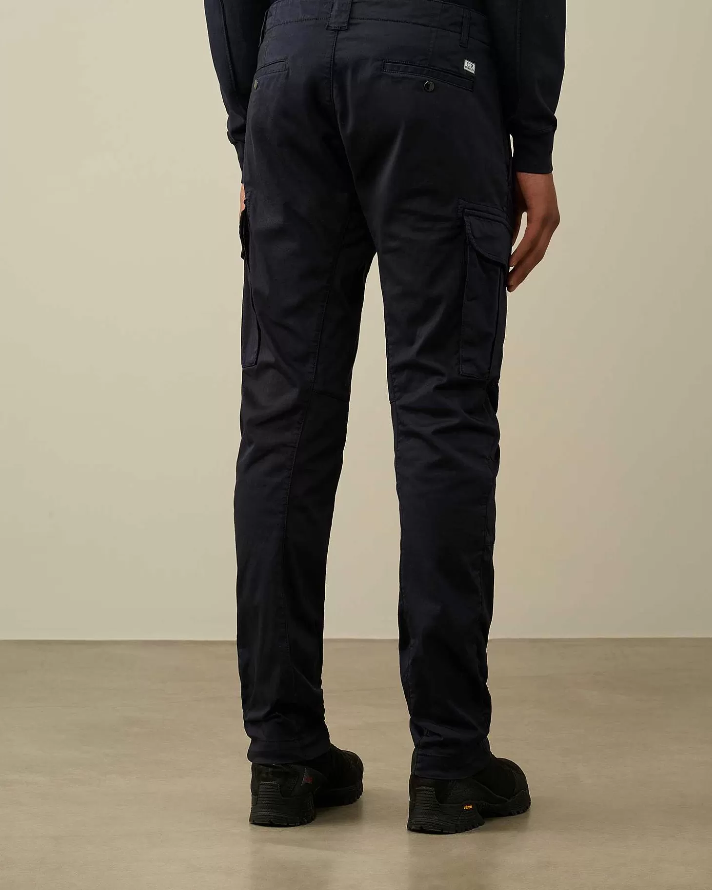 Fashion Stretch Sateen Ergonomic Logo Cargo Pants Men Trousers