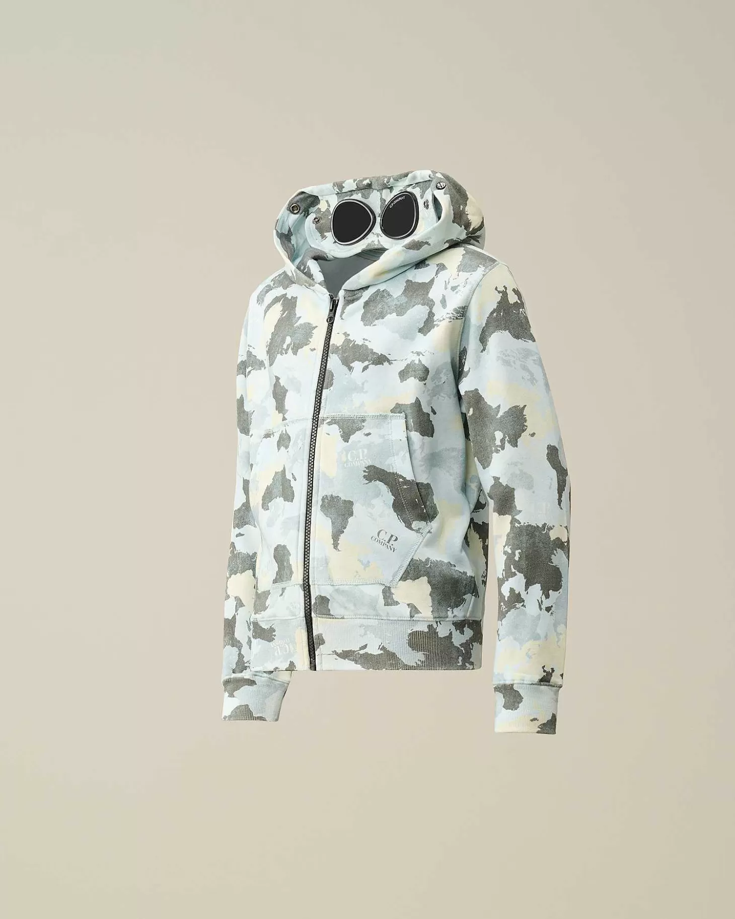 Cheap U16 Diagonal Fleece Printed Goggle Hoodie Kids Clothing 4-8